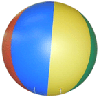 10' Giant round beach ball balloon, 10' advertising beach ball balloons with 1 color to full color decoration. Click here for pictures descriptions and prices.