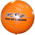 7' Giant round basketball balloon, 7' advertising basketball balloons with 1 color to full color decoration. Click here for pictures descriptions and prices.