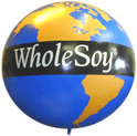 7' Giant round Globe balloon, 7' advertising globe balloons with 1 color to full color decoration. Click here for pictures descriptions and prices.